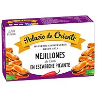 Palacio de Oriente mejillones en escabeche picantes 115 g