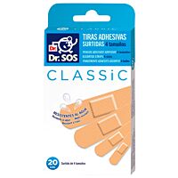 Dr. SOS tiras surtidas plastico piel 20 ud