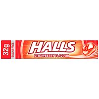 Halls caramelos de fresa sin azúcar 32 g