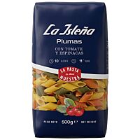 La Isleña macarrones plumas vegetales 500 g LA ISLEÑA