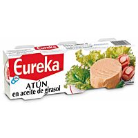Eureka atún aceite de girasol 3 x 80 g