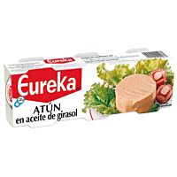 Eureka atún aceite de girasol 3 x 80 g