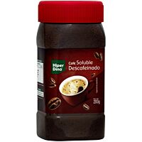 HiperDino café soluble descafeinado 200 g