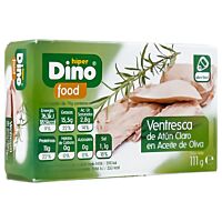 HiperDino ventresca de atún claro en aceite de oliva 111 g