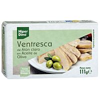 HiperDino ventresca de atún claro en aceite de oliva 111 g