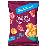 Bicentury mini tortitas de jamón iberico 70 g