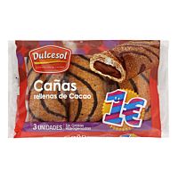 Dulcesol cañas cacao 3 uds. 222 gr
