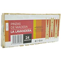 La Lavandera pinzas de madera 24 ud