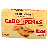 Cabo de Peñas mejillones en escabeche 13-18 111 g