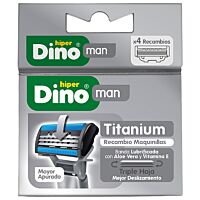 HiperDino recambio titanium 3 hojas 4 ud