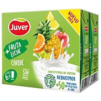 Juver bebida fruta y leche caribe 6 x 20 cl
