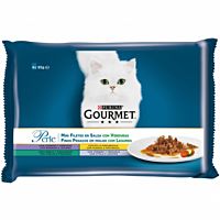 Purina Gourmet perle finas lágrimas con legumbres y cordero 4x85 gr