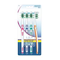 Oral-B cepillo dental 123 shiny clean medio 4 ud