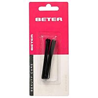 Beter 12 horquillas invisibles 60 mm negro