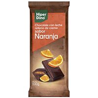 HiperDino chocolate relleno de naranja 100 g