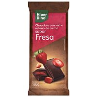HiperDino chocolate relleno de fresa 100 g
