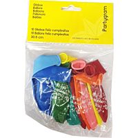 Partygram globos 12 feliz cumpleaños 10 ud