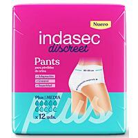 Indasec Discreet Pant plus talla M 12 ud
