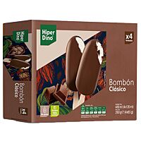 HiperDino helado bombón clásico 4 x 120 ml
