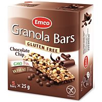 Emco barritas de cereales y chocolate chips 124 g