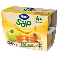 Hero Baby multrifrutas selectas ( +4 meses ) 4 x 100 g