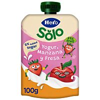 Hero ¡Mi merienda! pouch yogurín de manzana y fresa 100 g