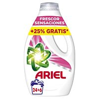 Ariel detergente líquido sensaciones 24 + 6 lv