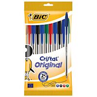 Bic boligrafo cristal surtido 10 ud