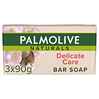Palmolive jabón pastilla Naturals Delicate Care con leche de almendras 3x90gr