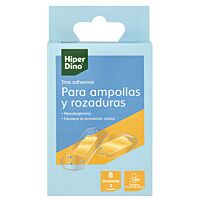 HiperDino tiras para rozaduras o ampollas 8 ud