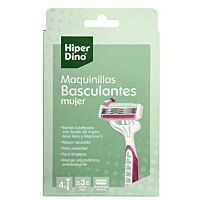 HiperDino maquinilla mujer desechable 3 hojas 4 uds.
