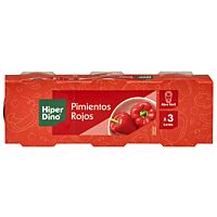 HiperDino pimientos rojos 3 x 80 g