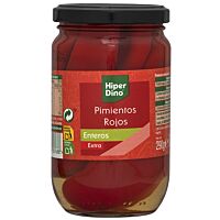 HiperDino pimientos rojos enteros 190 g