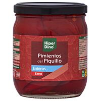 HiperDino pimientos del piquillo enteros extra 220 g