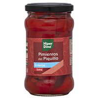 HiperDino pimientos del piquillo enteros extra 350 g