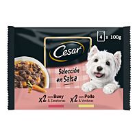 César perro multi selección en salsa 4 x 100 g