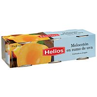 Helios melocotón en almíbar sin azúcares añadidos 3 x 200 g
