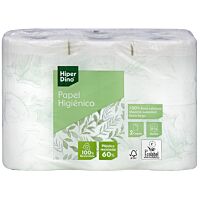 HiperDino papel higiénico 2 capas 12 ud
