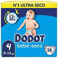 Dodot pañal azul talla 4 9-15 kg 58 ud