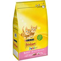 Friskies gato junior pollo, leche y verduras 1,5 kg