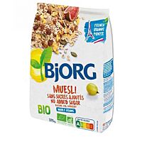 Bjorg muesli con frutas sin azúcar añadido 375 gr