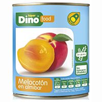 HiperDino melocotón en almíbar sin azúcares añadidos 480 g