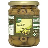 HiperDino aceituna manzanilla sin hueso 200 g