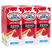 Don Simón bebida fruta y leche melón y sandía zero 6 x 20 cl