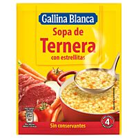 Gallina Blanca sopa ternera con estrellitas 74 g
