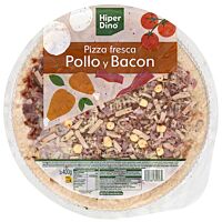 HiperDino pizza de pollo y bacon 400 g