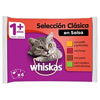 Whiskas gatos junior delight carnes 4 x 85 g