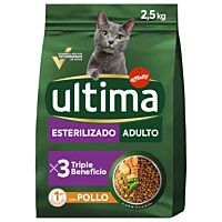 Affinity Ultimacat pienso para gatos esterilizados sabor pollo 2,5 kg