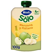 Hero Baby bolsita de frutas, manzana y plátano (+4 meses) 100 g