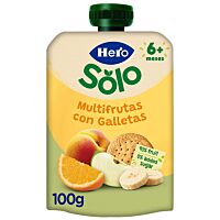 Hero Baby bolsita multifrutas con galletas (+6 meses) 100 g